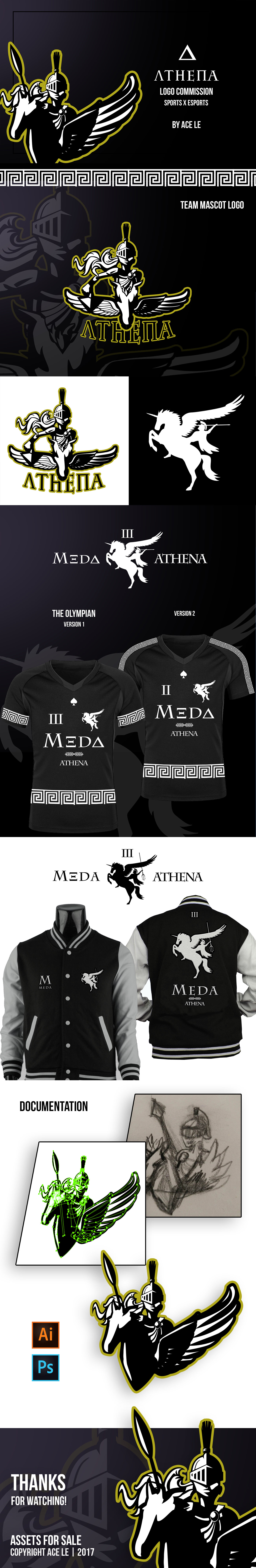 Meta Athena Logo Commission Branding Design Ace Le Design